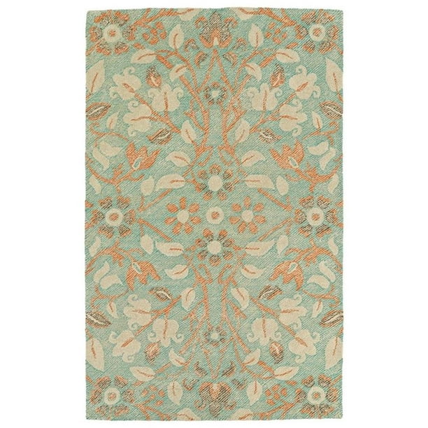 Kaleen Weathered Rug In Turquoise (4 Foot x 6 Foot)
