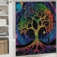 thumbnail image 6 of Orinice Moon Stars Psychedelic Bathroom Decor Set with Hooks - Colorful Luxurious Graphic Print Polyester Fabric Shower Curtain for Bathroom Decoration 69x72, 6 of 7