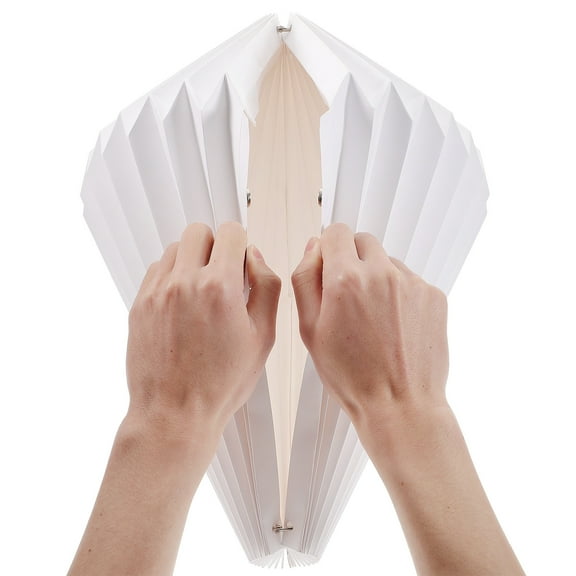 WRITWAA Origami Folding White Paper Lampshade Chandelier Lamp Cover for Home Decor, Modern Stylish Lighting 1 Pc