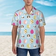 thumbnail image 5 of Uemuo Happy Easter Printed Regular Fit Short Sleeve Casual Hawaiian Shirt for Men,Aloha shirt,Tropical shirt,Floral print shirt,Vacation Beach shirt-3X-Large, 5 of 9