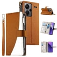 thumbnail image 1 of Funda cartera GANGXUN para Xiaomi Redmi Note 13 Pro Plus 5G , cuero PU con tarjetero, cremallera, correa de mano, soporte y protección 1256°, 1 of 6