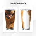 thumbnail image 3 of KLL Happy Fluffy Running Dog Print 40oz Stainless Steel Insulated Car Cup with Spillproof Lid - Keep Your Drink Hot or Cold on the Go-Without Straw, 3 of 8