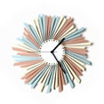 thumbnail image 3 of Ardeola - Andromeda Nebula - 23.5 in Analog Sunburst Wall Clock, Pastel Clock for Girls Room Decor, Teens Decoration for Wall, 3 of 9