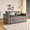 DARK GREY, variant on 3 in 1 Convertible Sleeper Sofa,Sleeper Couch with Pull Out Bed, Storage Armrests and Laptop Table for Living Room,Sleeper Sofa, Pullout Couch Bed