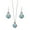 F, variant on Waroomhouse 2Pcs/Set Ethnic Style Faux Turquoise Necklace Earrings Set Women Shining Rhinestones Inlaid Pendant Necklace Hook Earrings Jewelry Set