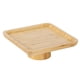 thumbnail image 3 of Soporte de madera de bambú para tartas, postres, platos para servir en la cocina Amarillo 20x20x6cm, 3 of 9