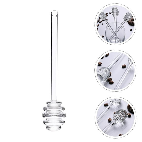 Honey Dipper Sticks Honeycomb Honey Drizzler Plastic for Honey Jar Dispenser Drizzle Honey 2pcs