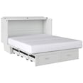 thumbnail image 1 of Atlin Designs Coffre-Lit Escamotable Moderne en Bois Format Grand Lit, Fini Blanc, 1 of 17