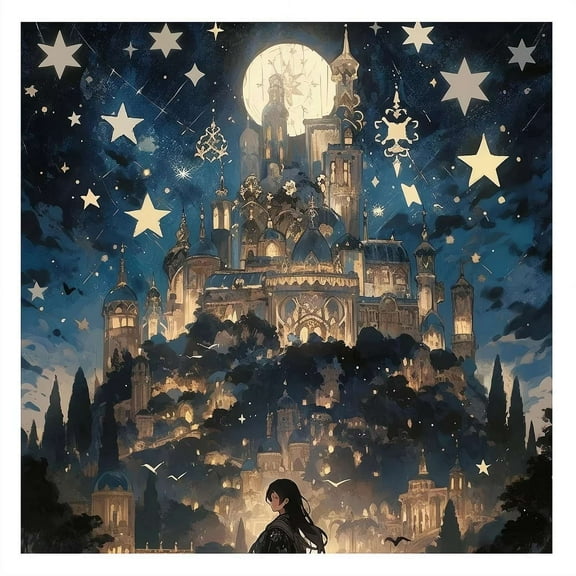 Landscape Diamond Paint-ing Kit for Adults Beginners, 5D DIY Diamond Art Painting Home Wall Decor Gift