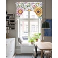 thumbnail image 4 of Colorful Daisy Floral Swag Valances for Windows, Small Curtains Drapes, Spring Flowers Botanical Leaves Rustic Kitchen Window Curtains Over Sink Window Treatment Valance for Bedroom/Bathroom 56"x36", 4 of 5