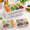White, variant on Blue 2-Pack Stackable 14-Compartment Food Storage Snack Organizer with Lids and Handles