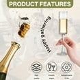 thumbnail image 7 of ACDANC 6Pcs Champagne Flutes Plastic 5.5 oz Transparent Outline Champagne Flutes Cocktail Cups for New Year Party Gathering Mix2, 7 of 7