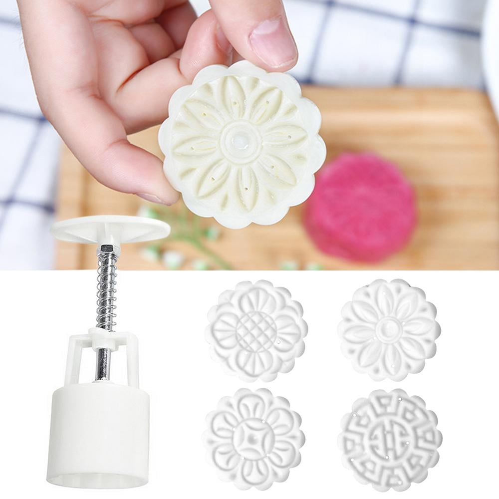 8 Style Stamps 50g Autumn Moon Cake Mold Set DIY Cookie Pastry Hand Press Mould 