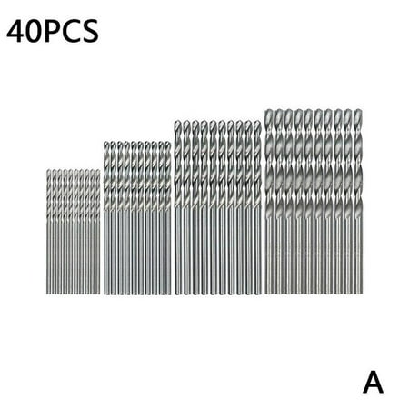 

40 Pcs Mini Drill HSS Bit 0.5mm-3.0mm Straight Shank Drill Hot Bits PCB J7O2