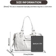 thumbnail image 5 of Sunyuer Crossbody Tote Bags for Women, Vintage Washed Leather Large Handbag, Y2K Hobo Bag, Vintage Shoulder Bag Motorcycle Bag, 5 of 8