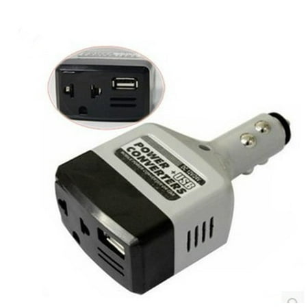 Car Power Converter Inverter 12V/24V for 220V Adapter Charger Car Cigarette Lighter Socket Power+USB
