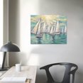 thumbnail image 4 of Nawypu  Nautical Sailboat Canvas Wall Art - Abstract Ocean Picture Artwork with Painted Textured Seascape Painting Large for Bedroom, 4 of 5