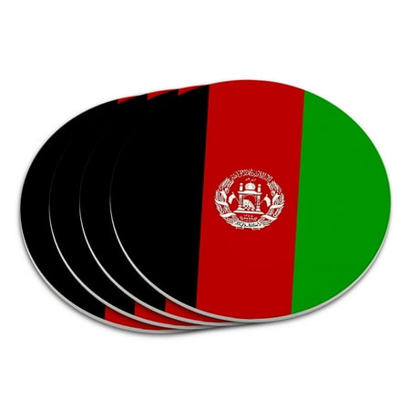 

Afghanistan National Country Flag Coaster Set