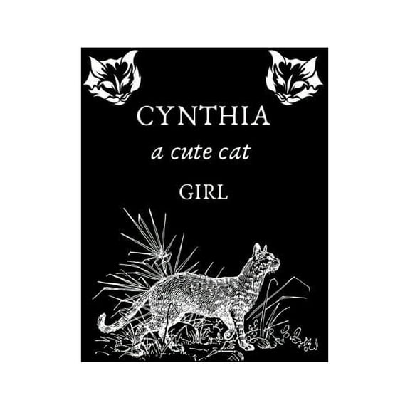 CYNTHIA a cute cat girl : Sketch Book: 8.5" X 11", Personalized Artist Sketchbook: 120 pages, Sketching, Drawing and Creative Doodling. Sketchbook to Draw (Paperback)