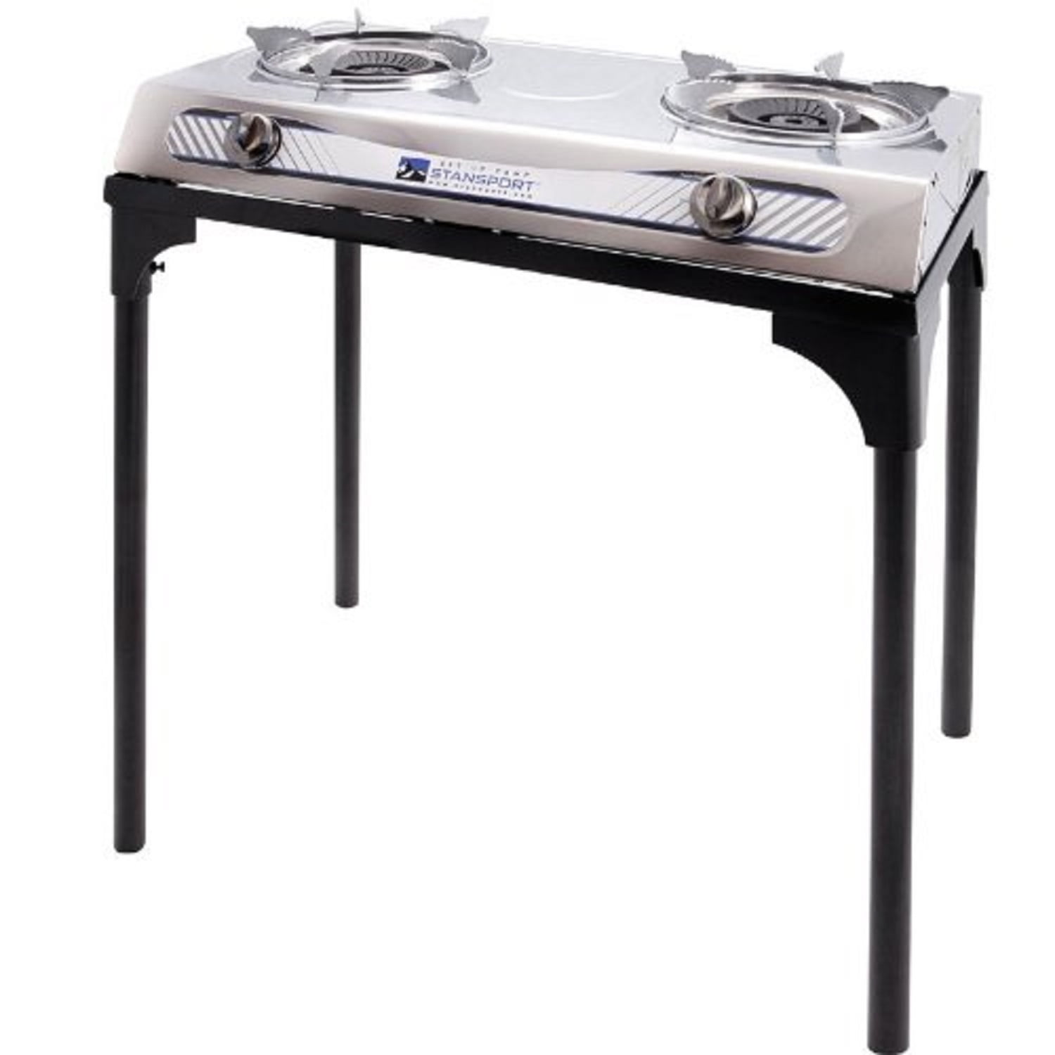 Stainless Steel 2 Burner Cooker Propane Stove Gas Portable Benchtop In/Outdoor 