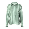 thumbnail image 5 of vigerkar Button Down Shirts for Women Striped Long Sleeve Dress Shirts Collared Office Work Blouses Button Up Tops AG, XL, 5 of 9