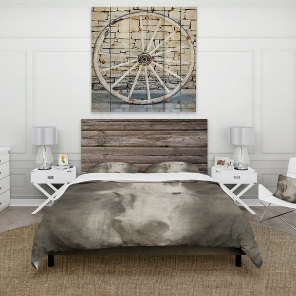 Designart 'Farmhouse Horse III' Farmhouse Duvet Cover Set