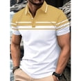 thumbnail image 3 of Fnnxeal Mens Polo Shirts Button Pullover Casual Short Sleeve Summer Collared Polo Yellow Shirts for Men Size 2XL, 3 of 7