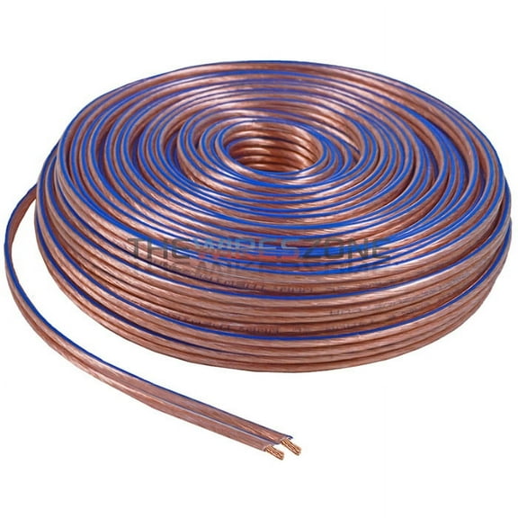 Car Home Audio Speaker Wire Transparent Clear Cable 14AWG 50ft 14/2 Gauge