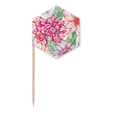 thumbnail image 1 of Colour Decoration Flower  Pompon Toothpick Flags Cupcake Picks Party Celebration, 1 of 3