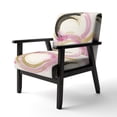 thumbnail image 3 of Designart "Modern Fluid Gold And Pink I" Upholstered Modern & Contemporary Accent Chair and Abstract Arm Chair - Multiple Color & Pattern, 3 of 7
