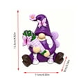thumbnail image 3 of Kmonabie Resin Garden Gnome Ornament Set, 3 Miniature Fairy Gnome Statues with Insect Floral Details, Small Tabletop Planter Decor for Indoor Outdoor Fairy Garden Scene, Purple, 3 of 7