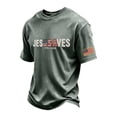 thumbnail image 2 of JESUS SAVES 1776-2026 T-Shirt for Men - Vintage Washed Patriotic Tee with USA Flag Sleeve Print - Distressed Crew Neck Short Sleeve Graphic Top for 250th Independence Day Army Green L, 2 of 4