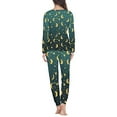 thumbnail image 3 of FOR U DESIGNS Green Star Moon 2PC Pajama Sets for Women Long Sleeve Tops and Pants Set Size 6XL Pjs Lightweight Lounge Set with Pockets SLeepwear for women, 3 of 6