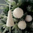thumbnail image 3 of Visland Christmas Tree Ball Round/Tree Shape Multi-styles Foam Xmas Party Decor Hanging Ball Pendant for Festival - 1PC, 3 of 5