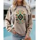 thumbnail image 2 of Top De Mujer, Top De Otoño Informal Con Estampado Geométrico Y Hombros Caídos Para Viajes ANGGREK No, 2 of 4