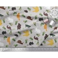 thumbnail image 2 of Soimoi Poly Georgette Fabric Bird,Squirrel & Rabbit Animal Fabric Prints by Yard 52 Inch Wide, 2 of 3