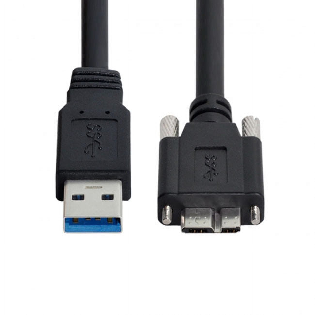 CY 8m USB 3.0 A Type Repeater Cable Male to Micro USB 3.0 B Male with Mount Panel Screws for Camera