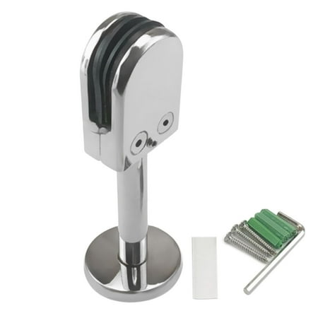 

Useful Floor Mount Posts Stainless Steel Hardware Glass Clip Support Bracket Furniture Supplies Glass Clamp SILVER