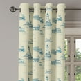 thumbnail image 2 of Ambesonne Lighthouse Grommet Curtain, Summertime Lines Print, 50" x 108", Dark Blue Beige, 2 of 6