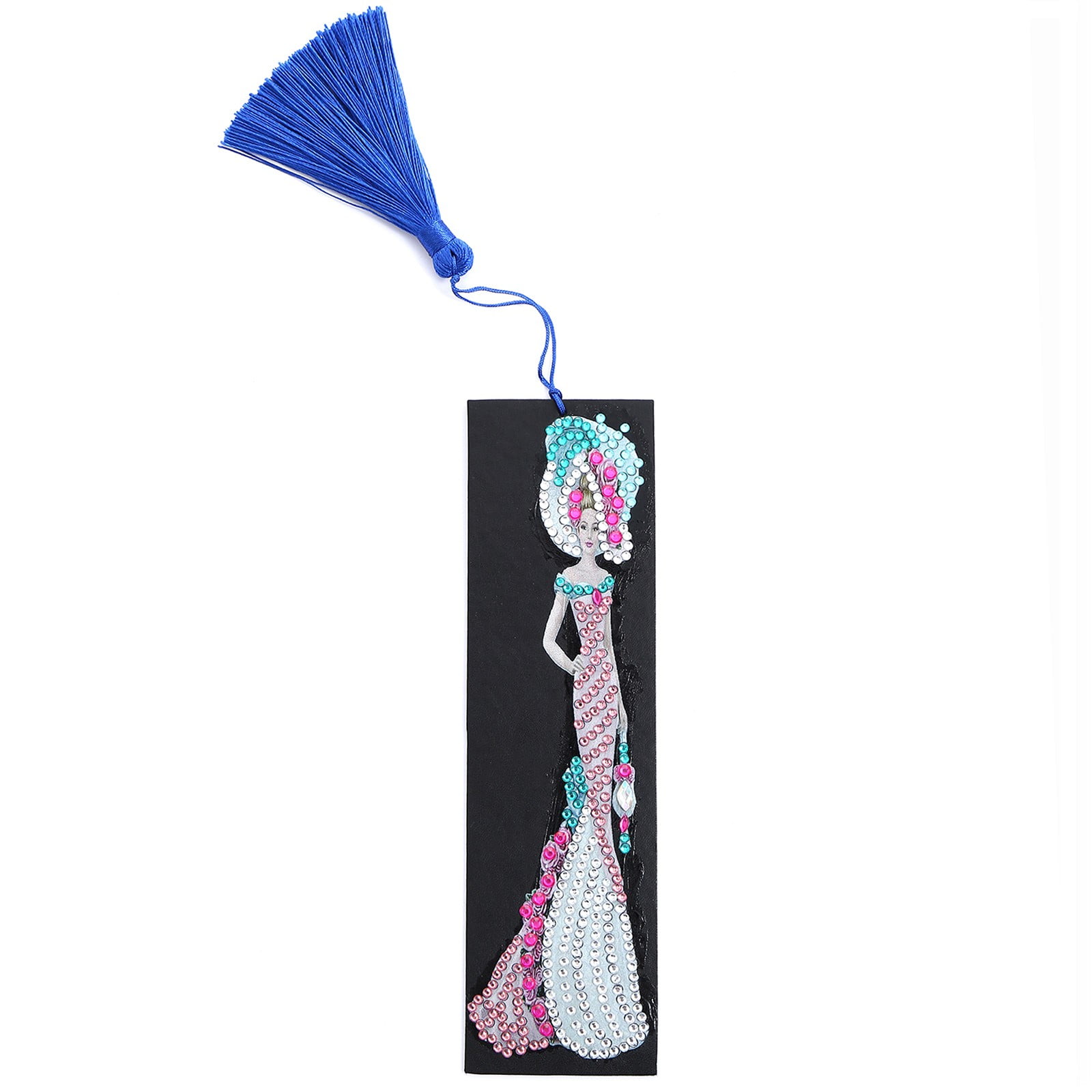 WEPRO Long Dress Lady Diamond Painting Bookmark Kits Leather Tassel  Bookmark Art Craft 5D Partial Drill Arts Crafts Rhinestones 