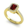 thumbnail image 2 of Diamond-Capitals 2.95 Carat Natural Diamond Garnet Gemstone Shiny Engagement Ring for her Solid 14K Yellow Gold Size 4, 2 of 8