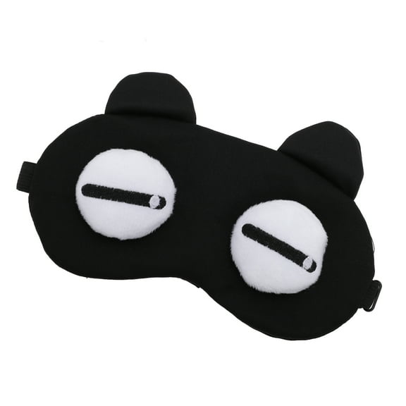 Unique Bargains 1 Pc Black Eyes Pattern Sleep Mask Soft Eye Shade Cover for Light