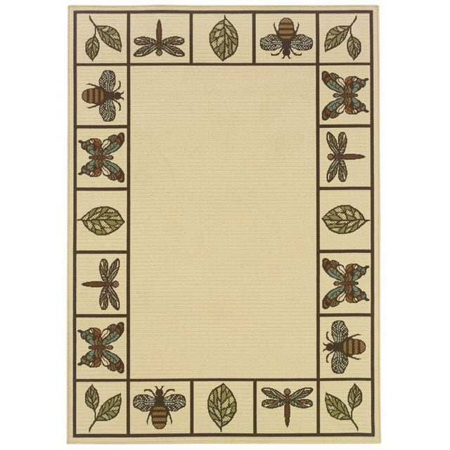 Oriental Weavers Montego 2'5" x 4'5" Machine Woven Rug in Ivory