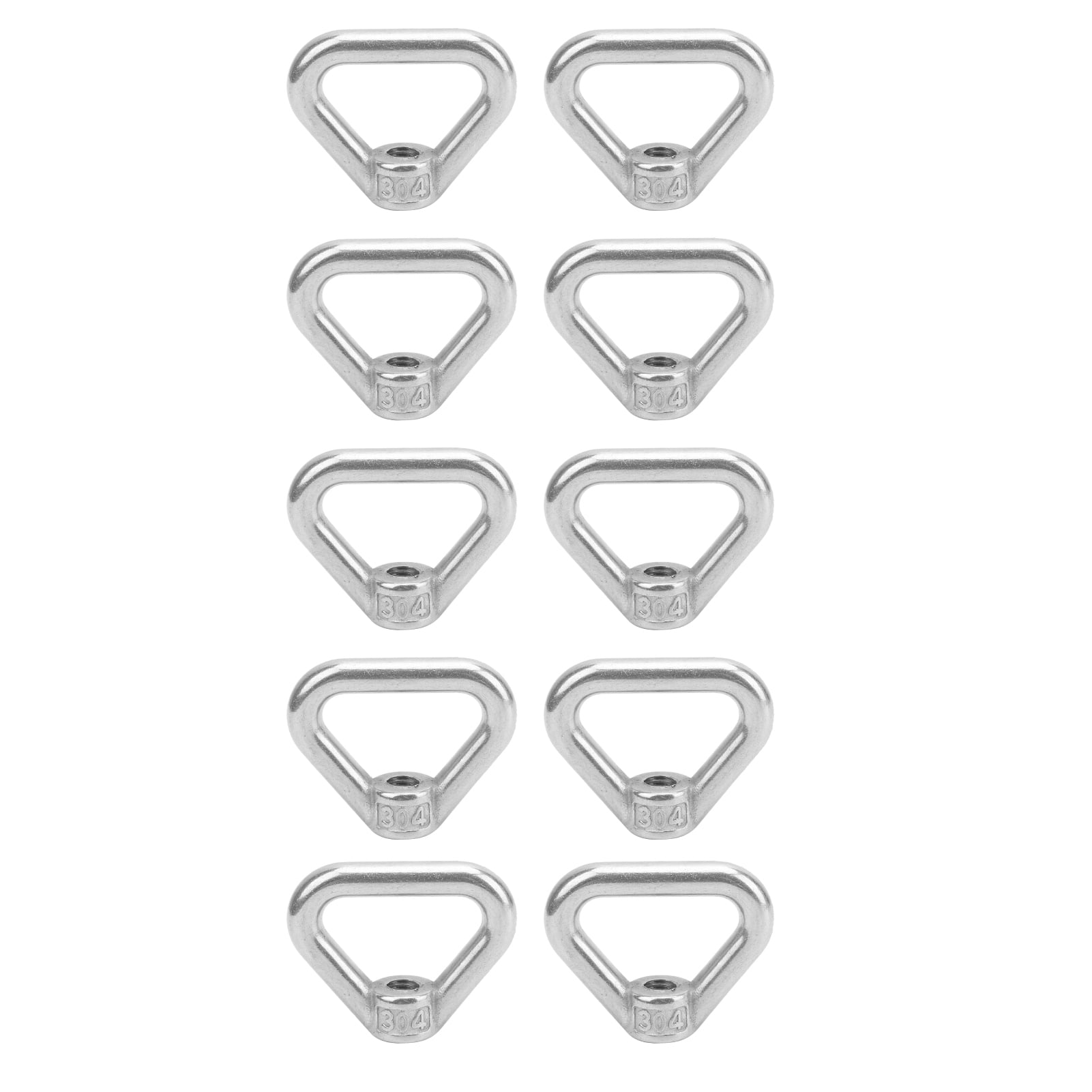 Details about   10pcs Silver Screw Nut 304 Stainless Steel Triangle Ring Nut Eye Nut Fastener M8 