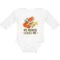 thumbnail image 3 of Inktastic My Memere Loves Me Fox Boys or Girls Long Sleeve Baby Bodysuit, 3 of 5