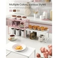 thumbnail image 3 of Cabinet Organizer Shelf, Set of 2 Kitchen Counter Shelves, Kitchen Storage, Spice Rack, Stackable, Expandable, Metal and Engineered Wood, Jelly Pink UKCS025S01, 3 of 7