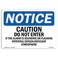 thumbnail image 1 of SignMission OS-NS-A-710-L-10470 7 x 10 Po Panneau de Signalisation OSHA - Attention à Ne Pas Entrer Si l'Alarme Retentit, 1 of 1