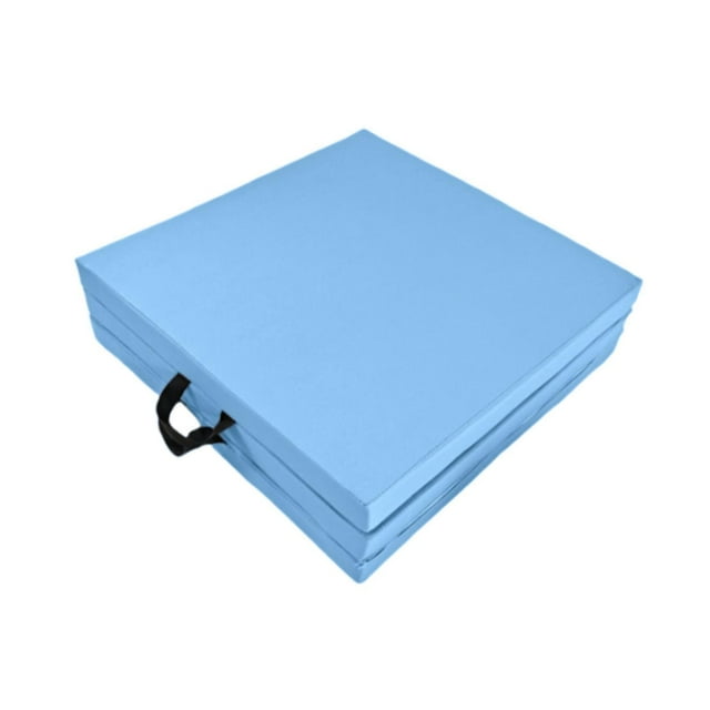 Esterilla de fitness para ejercicios básicos, antideslizante, impermeable, portátil, para yoga Azul