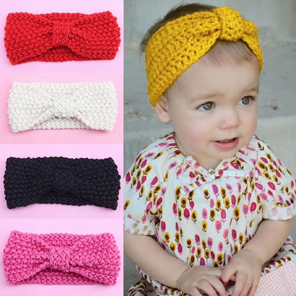 Winter Warm Baby Girl Toddler Headband Crochet Knitted Hairband Head Wrap 