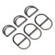 thumbnail image 1 of Doble D-Anillo Hebillas, 6uds 40mm(1,57") Metal Ajustable Multiuso D Anillos para Ropa Cinturilla Vestido Correas Bolsos Bufanda, Oscuro Gris, 1 of 5
